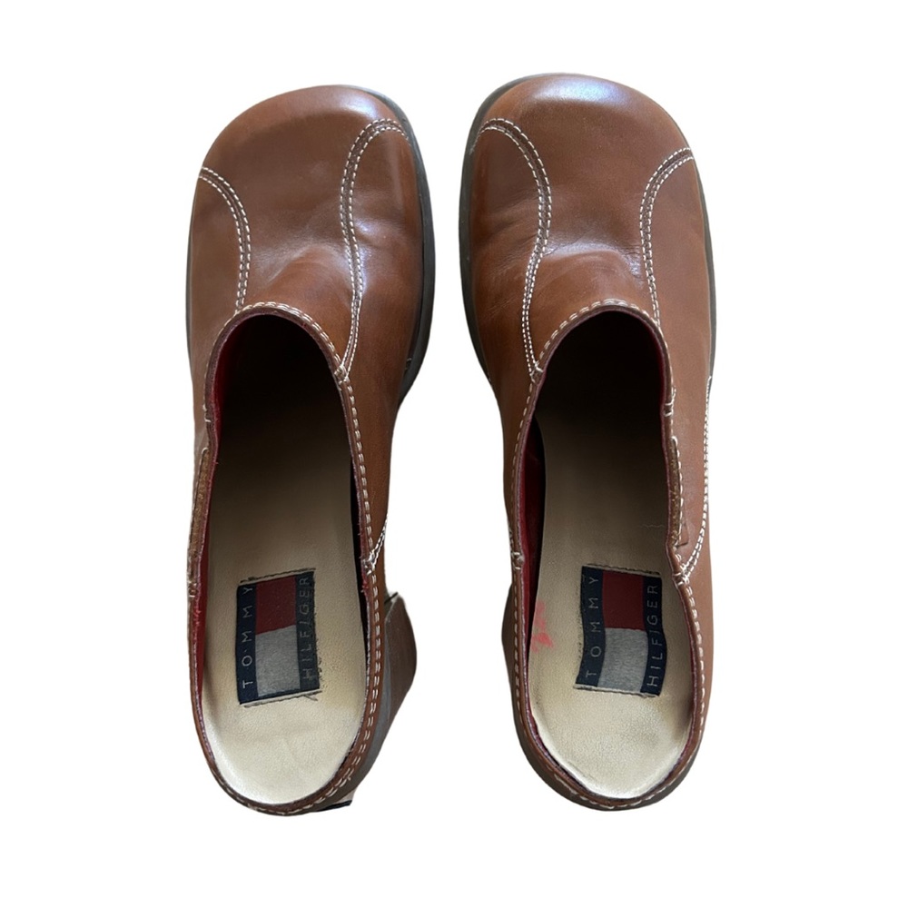 Vintage Tommy Hilfiger Leather Stitch Mules size 8